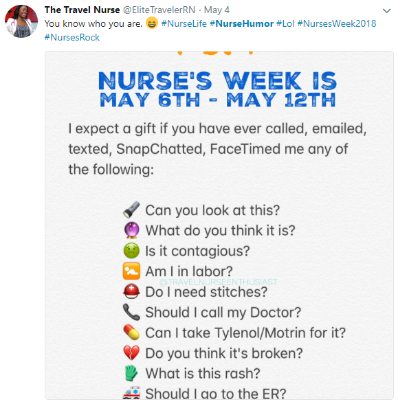 Nurse Humor Tweet 2