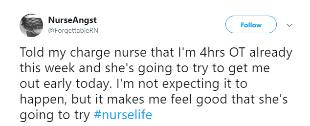 Nurse Life Tweet 1